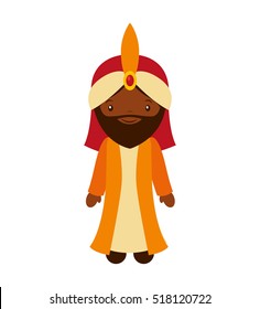 wise man epiphany manger character vector illustration design