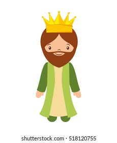 wise man epiphany manger character vector illustration design