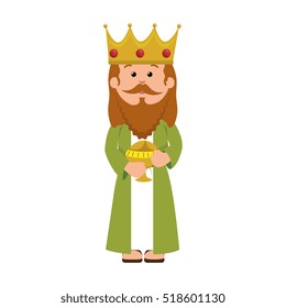 Wise Man Epiphany Manger Character Stock Vector (Royalty Free ...