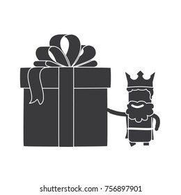 Wise man with a gift, vector illustration design. Three wise men collection.