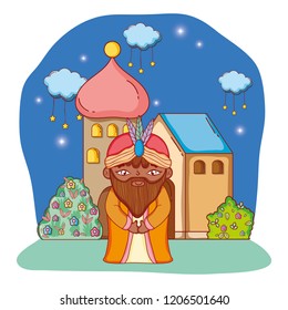 wise man king cartoon