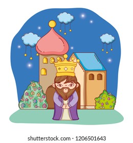 wise man king cartoon