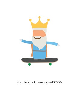 Wise man skating, vector illustration design. Three wise men collection.