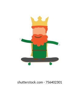 Wise man skating, vector illustration design. Three wise men collection.