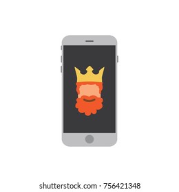 Wise man in a smartphone, vector illustration design. Three wise men collection.