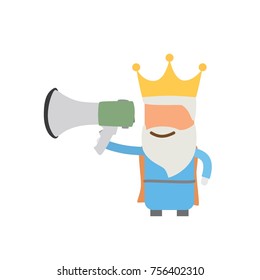 Wise man with a speaker, vector illustration design. Three wise men collection.