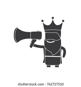 Wise man with a speaker, vector illustration design. Three wise men collection.