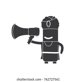 Wise man with a speaker, vector illustration design. Three wise men collection.