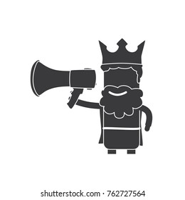 Wise man with a speaker, vector illustration design. Three wise men collection.