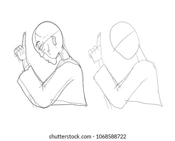 Wise man talking sketch