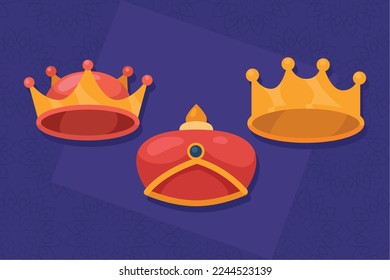 hombres sabios corona iconos