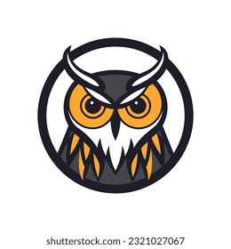 A wise and mysterious owl vector clip art illustration, symbolizing knowledge and intuition, perfect for educational materials and spiritual designs