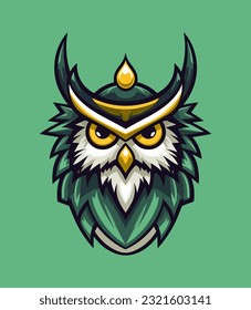 A wise and mysterious owl vector clip art illustration, symbolizing knowledge and intuition, perfect for educational materials and spiritual designs