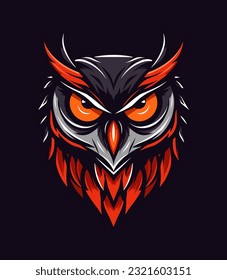 A wise and mysterious owl vector clip art illustration, symbolizing knowledge and intuition, perfect for educational materials and spiritual designs