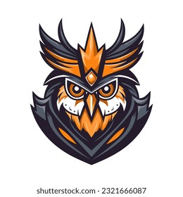 A wise and mysterious owl vector clip art illustration, symbolizing knowledge and intuition, perfect for educational materials and spiritual designs