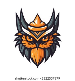 A wise and mysterious owl vector clip art illustration, symbolizing knowledge and intuition, perfect for educational materials and spiritual designs
