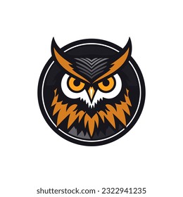 A wise and mysterious owl vector clip art illustration, symbolizing knowledge and intuition, perfect for educational materials and spiritual designs