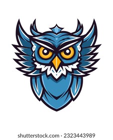 A wise and mysterious owl vector clip art illustration, symbolizing knowledge and intuition, perfect for educational materials and spiritual designs