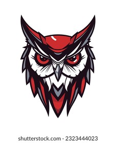 A wise and mysterious owl vector clip art illustration, symbolizing knowledge and intuition, perfect for educational materials and spiritual designs