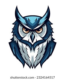 A wise and mysterious owl vector clip art illustration, symbolizing knowledge and intuition, perfect for educational materials and spiritual designs