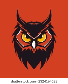 A wise and mysterious owl vector clip art illustration, symbolizing knowledge and intuition, perfect for educational materials and spiritual designs