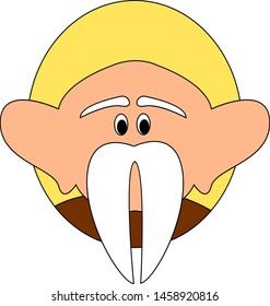 Wise old man, illustration, vector on white background.