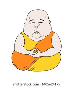 wise old man meditating draw