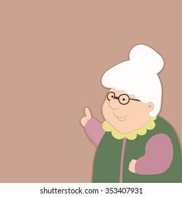 wise old woman gives advice about life.