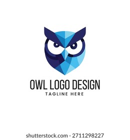 Wise owl bird head mascot symbol knowledge education nature logo design Vector logo template