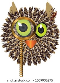 wise owl detective in pince-nez