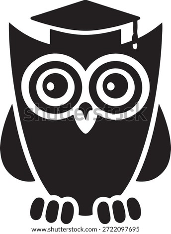 wise Owl graduation symbol isolated on white background, Vector, illustration