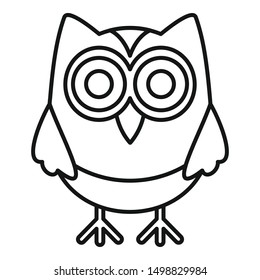 Wise owl icon. Outline wise owl vector icon for web design isolated on white background