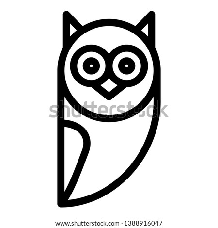 Wise owl icon. Outline wise owl vector icon for web design isolated on white background