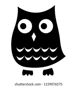 
A wise owl, night bird icon
