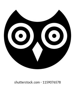 
A wise owl, night bird icon
