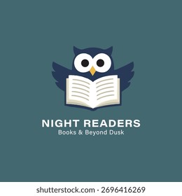 Wise Owl Reading Book Logo Vector - Modern Minimalist Education and Knowledge Symbol