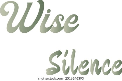 Wise Silence T-Shirt Design Criativo com Citação Especial , Arte do Adobe Illustrator