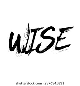 wise text on white background.