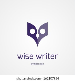 Wise Writer Symbol Vector Icon