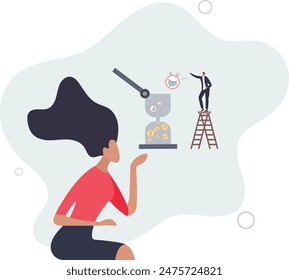 wisely allocating time concept of completing tasks flat illustration