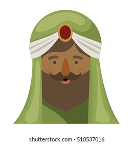 Wiseman cartoon of happy epiphany day design