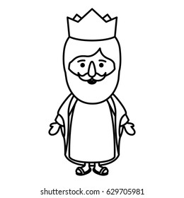 Wiseman cartoon icon. Happy epiphany day holy night and christmas theme. Colorful design. Vector illustration