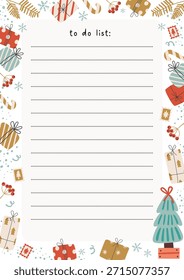 Wish card pattern Notebook for wishing Santa gifts  