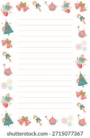 Wish card pattern Notebook for wishing Santa gifts  