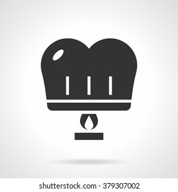 Wish lantern symbol. A heart shaped romantic sky paper lantern. Creative greetings and decorations. Flat black style single vector icon. Element for web design, business, mobile app. 