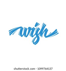 Wish lettering logo