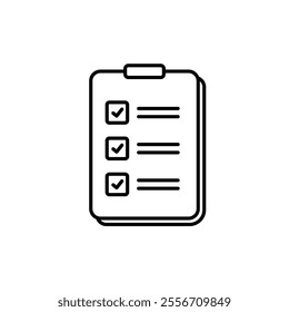 Wish list or check list icon isolated vector illustration on white background.