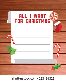 Wish List with Christmas cookies.