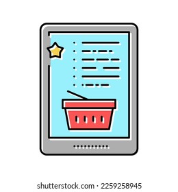vector de icono de color de lista de deseos. signo de lista de deseos. ilustración de símbolo aislado
