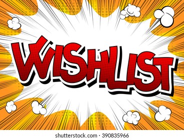Wish list - Comic book style word